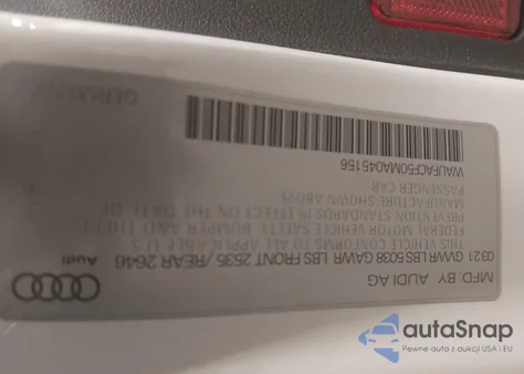 2021 Audi A5 Sportback Premium Plus 45 Tfsi Quattro S Tronic из США, поврежденный, VIN WAUFACF50MA045156